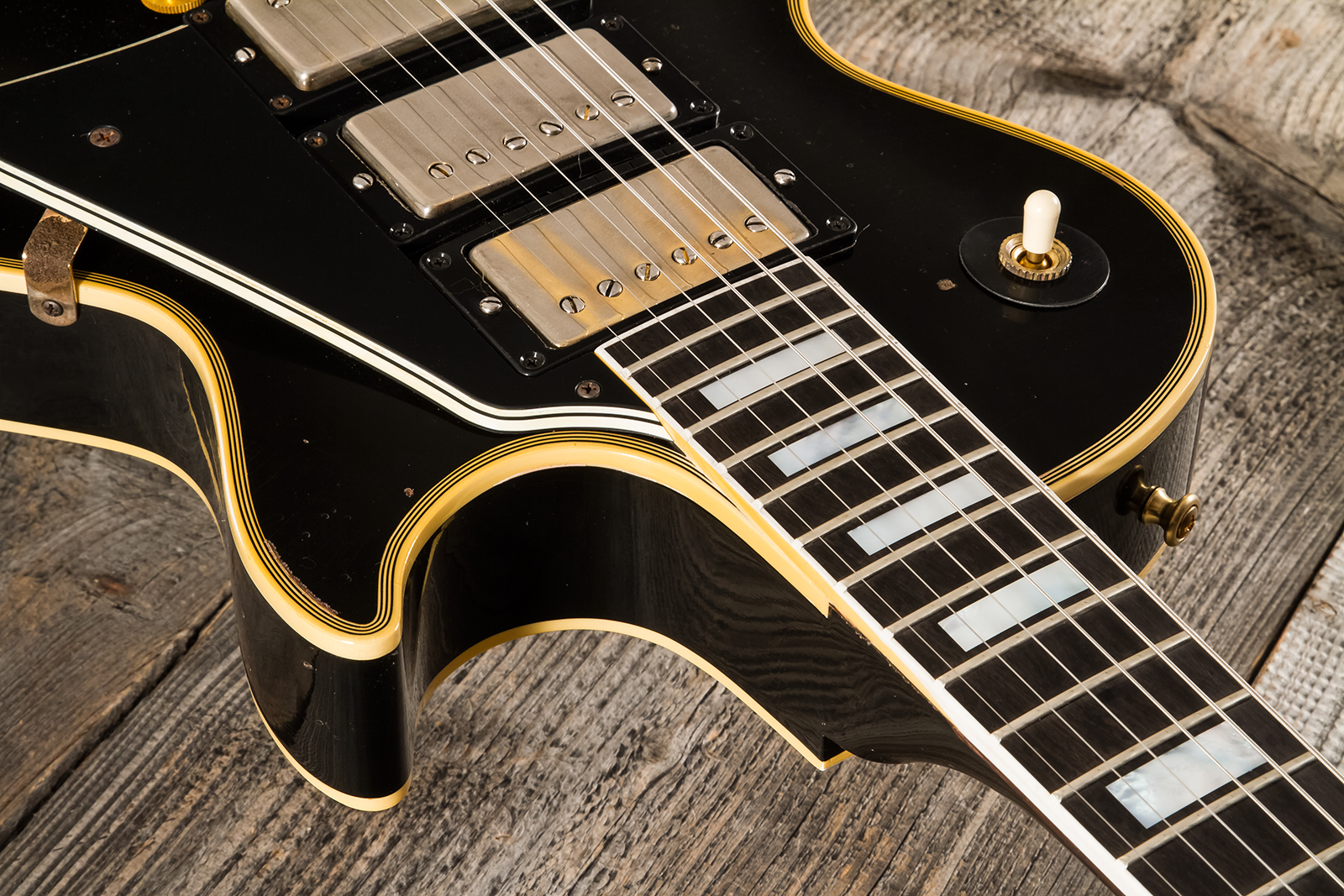 Gibson Custom Shop Eric Clapton Les Paul Custom 1958 Signature 2h Ht Eb - Murphy Lab Ebony - Kenmerkende elektrische gitaar - Variation 6