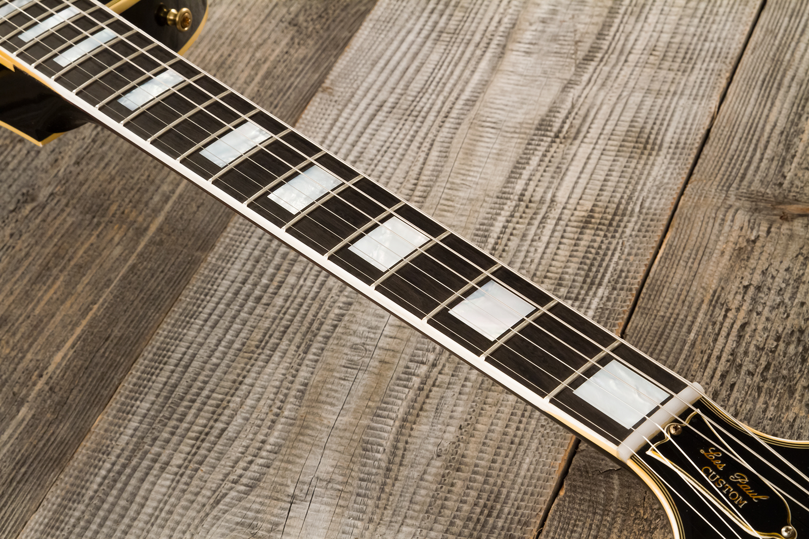 Gibson Custom Shop Eric Clapton Les Paul Custom 1958 Signature 2h Ht Eb - Murphy Lab Ebony - Kenmerkende elektrische gitaar - Variation 7