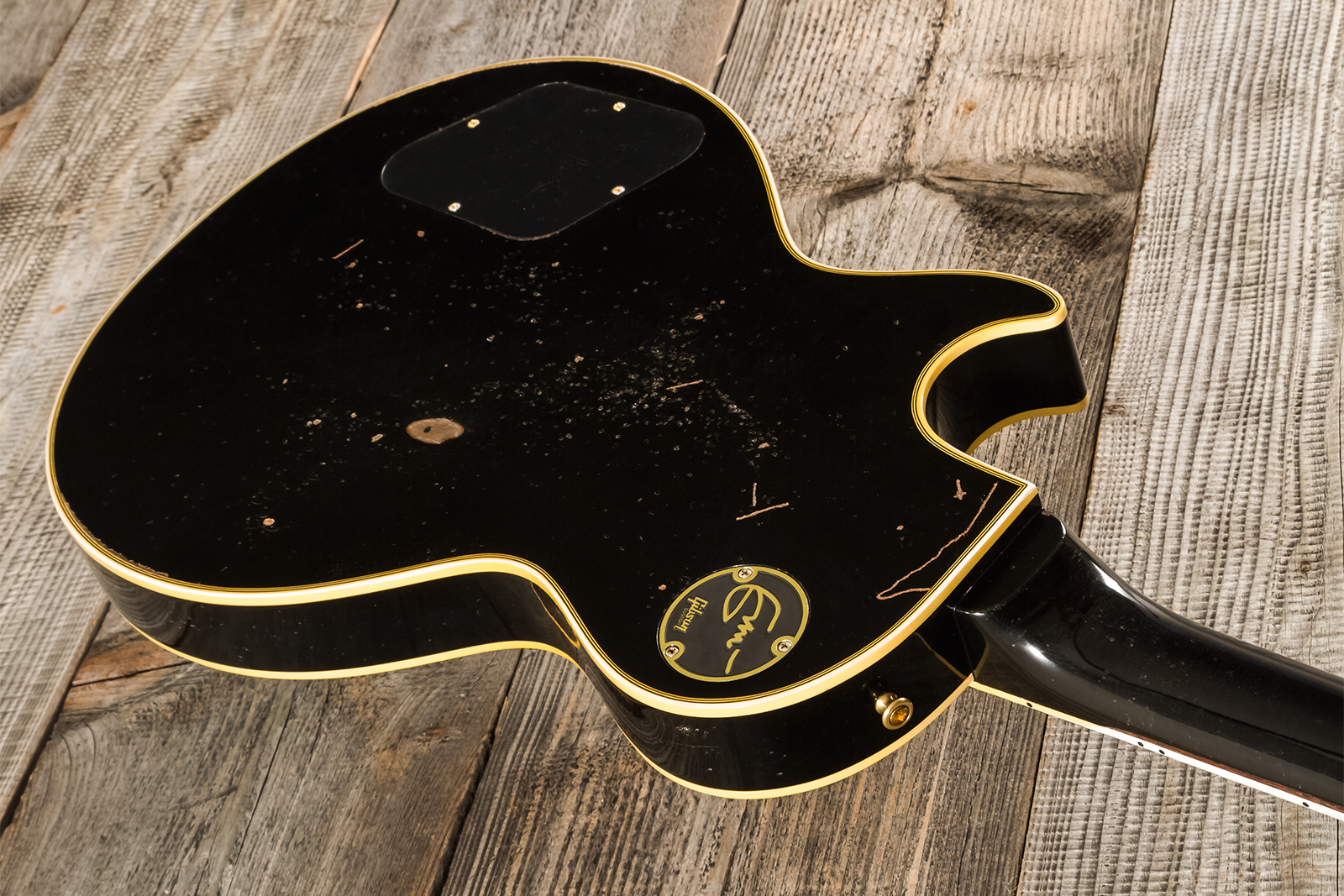 Gibson Custom Shop Eric Clapton Les Paul Custom 1958 Signature 2h Ht Eb - Murphy Lab Ebony - Kenmerkende elektrische gitaar - Variation 8