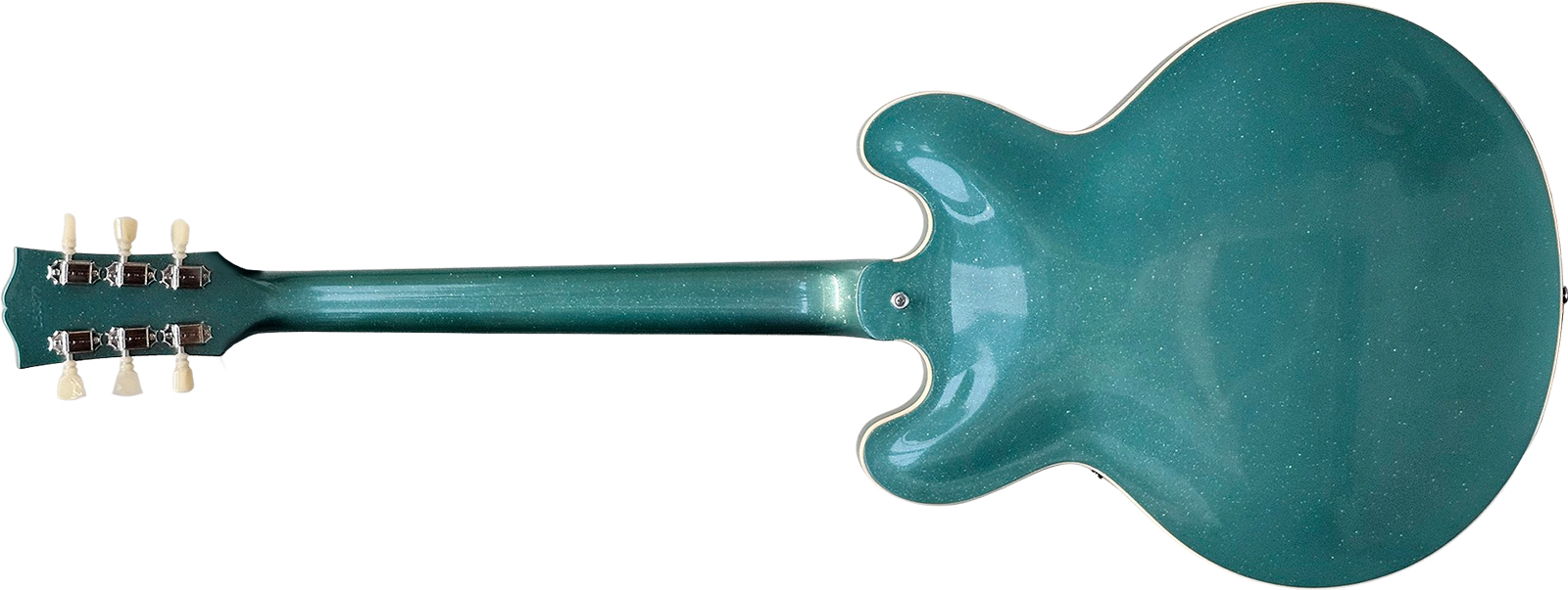 Gibson Custom Shop Es335 1961 Reissue 2h Ht Rw - Murphy Lab Inverness Green Sparkle - Semi hollow elektriche gitaar - Variation 1