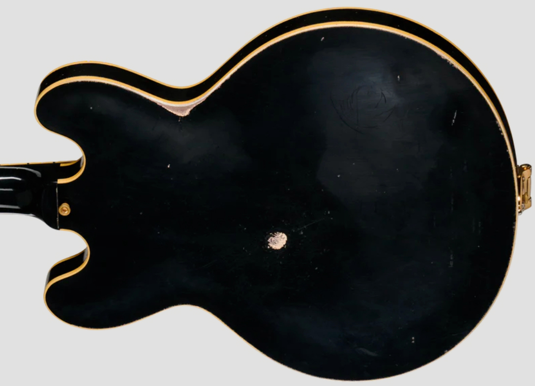 Gibson Custom Shop Es345 Reissue 1959 Bigsby 2h Trem Eb - Murphy Lab Heavy Aged Ebony - Semi hollow elektriche gitaar - Variation 4