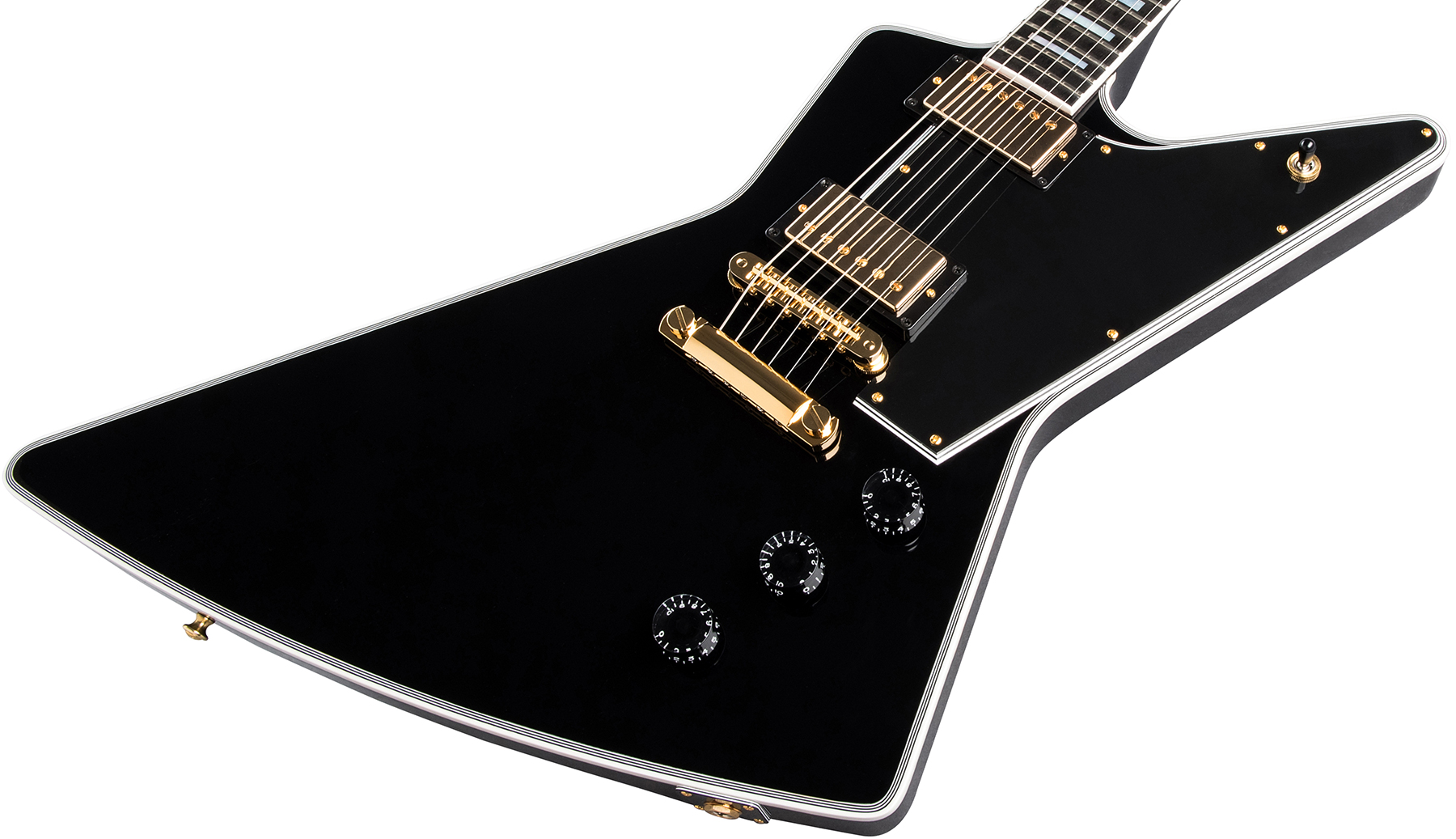 Gibson Custom Shop Explorer Custom 2019 2h Ht Eb - Ebony - Metalen elektrische gitaar - Variation 3