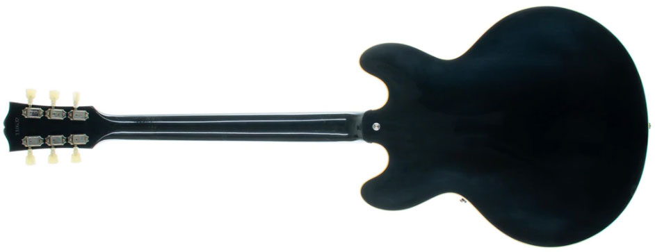 Gibson Custom Shop Historic Es-335 1964 Reissue 2h Ht Rw - Vos Ebony - Semi hollow elektriche gitaar - Variation 1