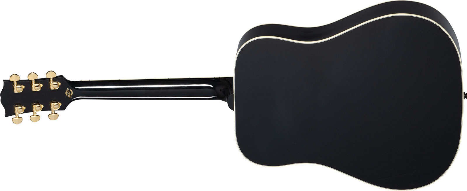 Gibson Custom Shop Hummingbird Custom Dreadnought Epicea Acajou Eb - Ebony - Elektro-akoestische gitaar - Variation 1