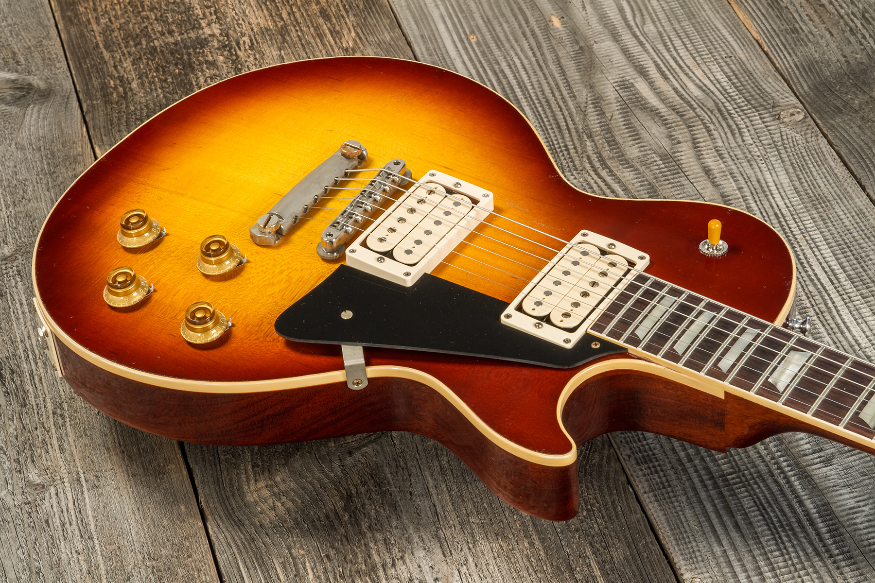 Gibson Custom Shop Jeff Beck Les Paul Standard 1959 Yardburst 2h Ht Rw #yb010 - Murphy Lab Aged Dark Cherry Sunburst - Enkel gesneden elektrische gita