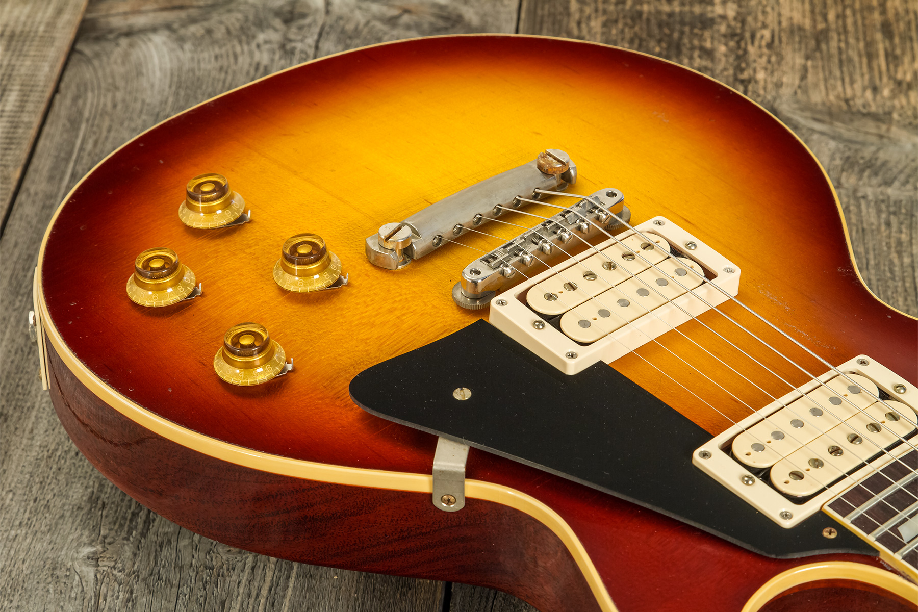 Gibson Custom Shop Jeff Beck Les Paul Standard 1959 Yardburst 2h Ht Rw #yb010 - Murphy Lab Aged Dark Cherry Sunburst - Enkel gesneden elektrische gita