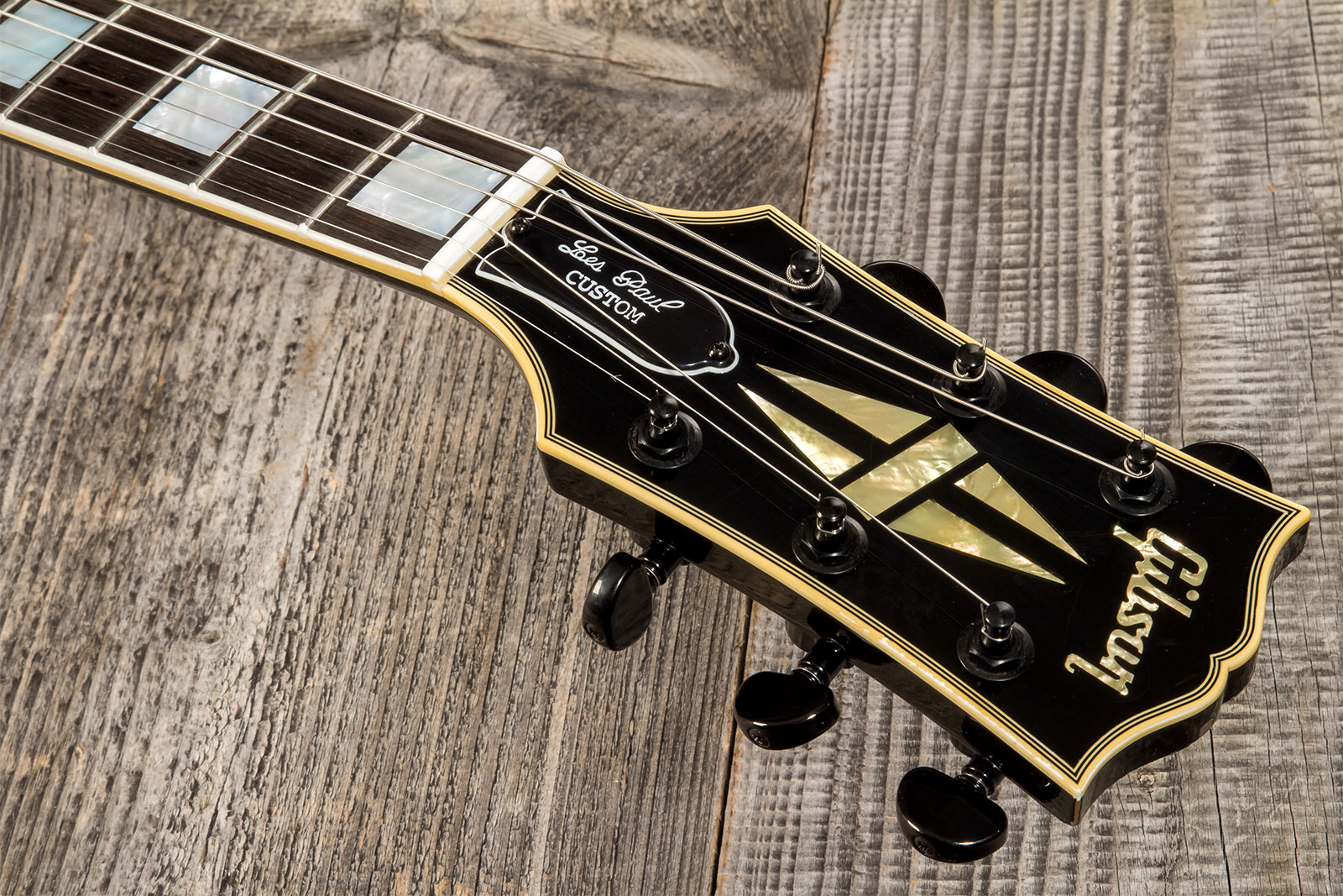 Gibson Custom Shop Kirk Hammett Les Paul Custom 1989 2h Ht Eb #kh009 - Murphy Lab Aged Ebony - Kenmerkende elektrische gitaar - Variation 11