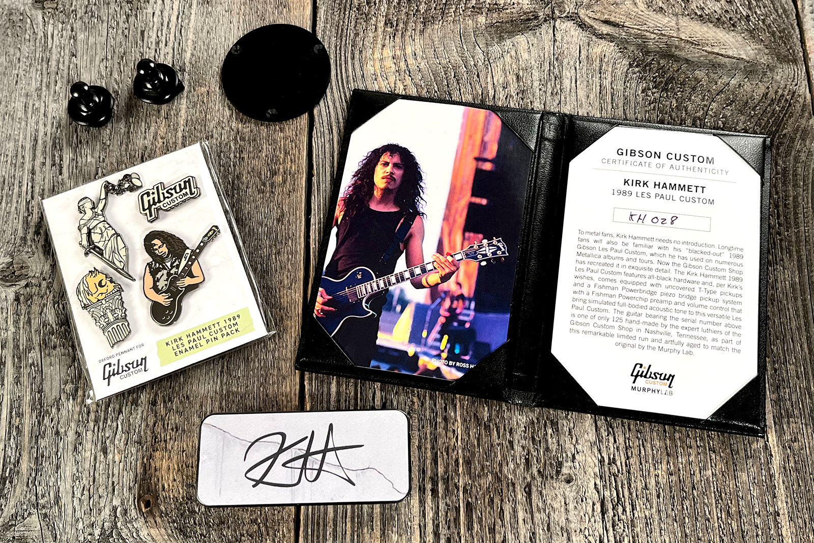 Gibson Custom Shop Kirk Hammett Les Paul Custom 1989 2h Ht Eb #kh009 - Murphy Lab Aged Ebony - Kenmerkende elektrische gitaar - Variation 13