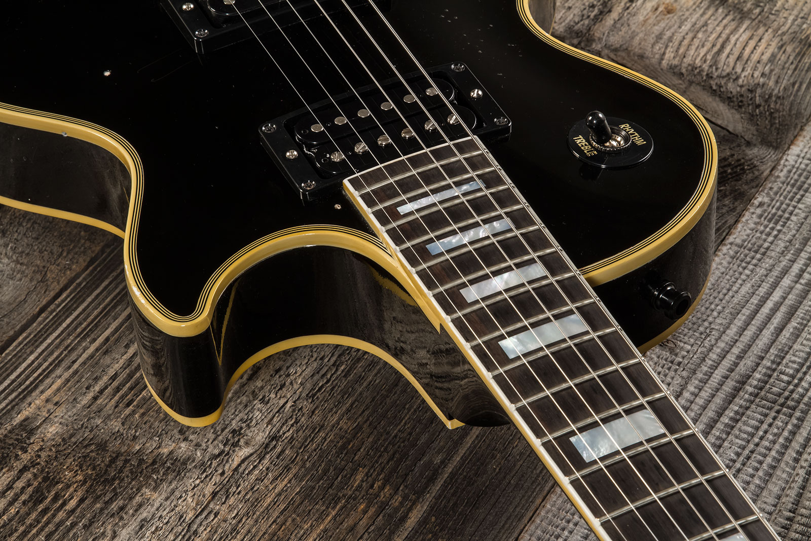 Gibson Custom Shop Kirk Hammett Les Paul Custom 1989 2h Ht Eb #kh009 - Murphy Lab Aged Ebony - Kenmerkende elektrische gitaar - Variation 6