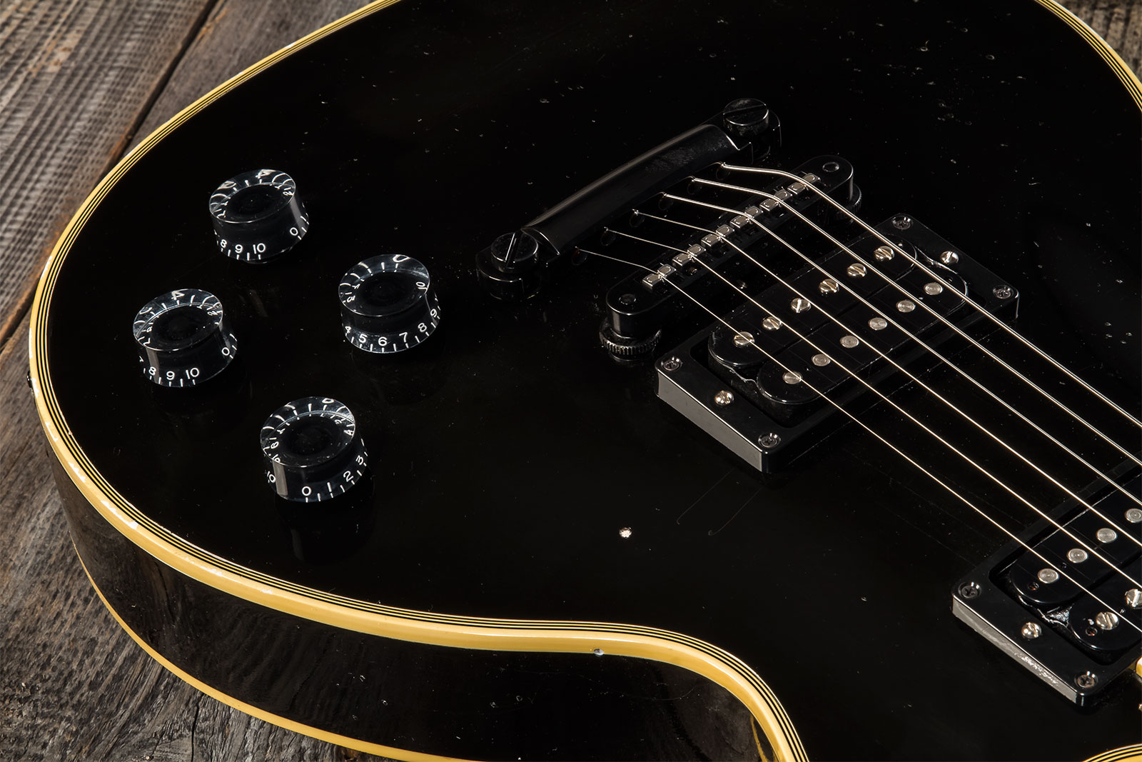 Gibson Custom Shop Kirk Hammett Les Paul Custom 1989 2h Ht Eb #kh009 - Murphy Lab Aged Ebony - Kenmerkende elektrische gitaar - Variation 7
