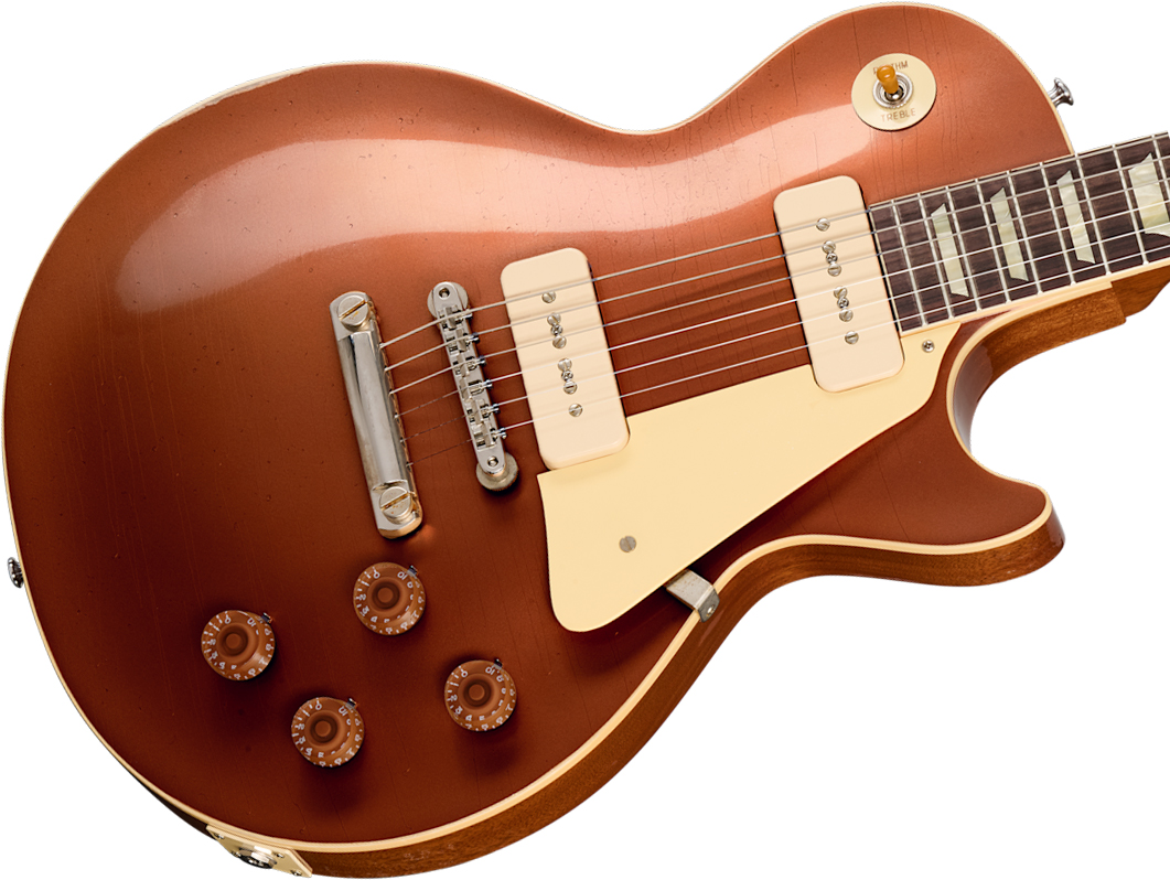 Gibson Custom Shop Les Paul 1955 Namm Show Commemorative 2s P90 Rw - Murphy Lab Light Aged Copper Iridescent - Single cut gitaar - Variation 3