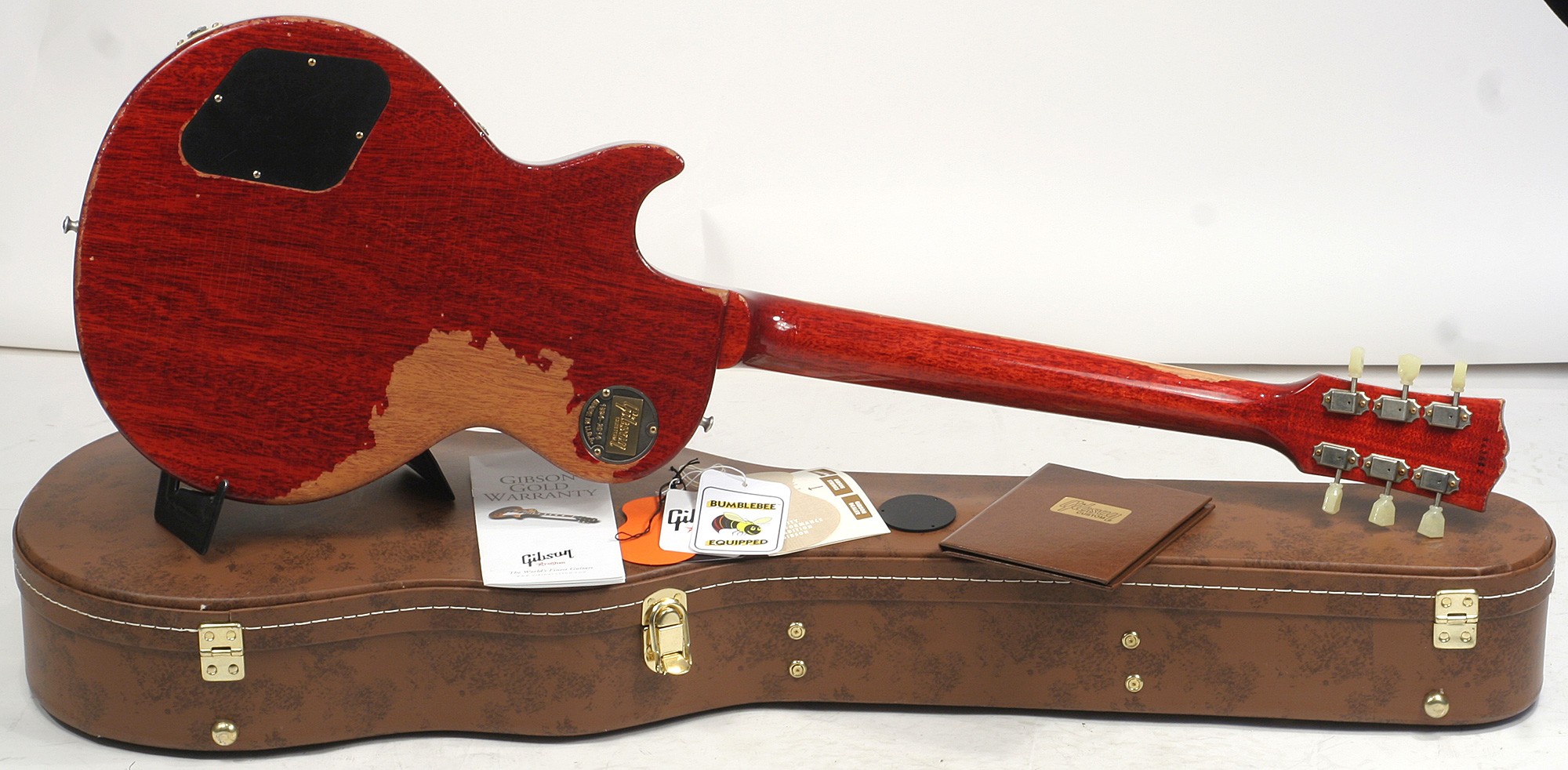 Gibson Custom Shop Les Paul 1960 Reissue 2h Ht Rw - Heavy Aged Bourbon Burst - Enkel gesneden elektrische gitaar - Variation 2