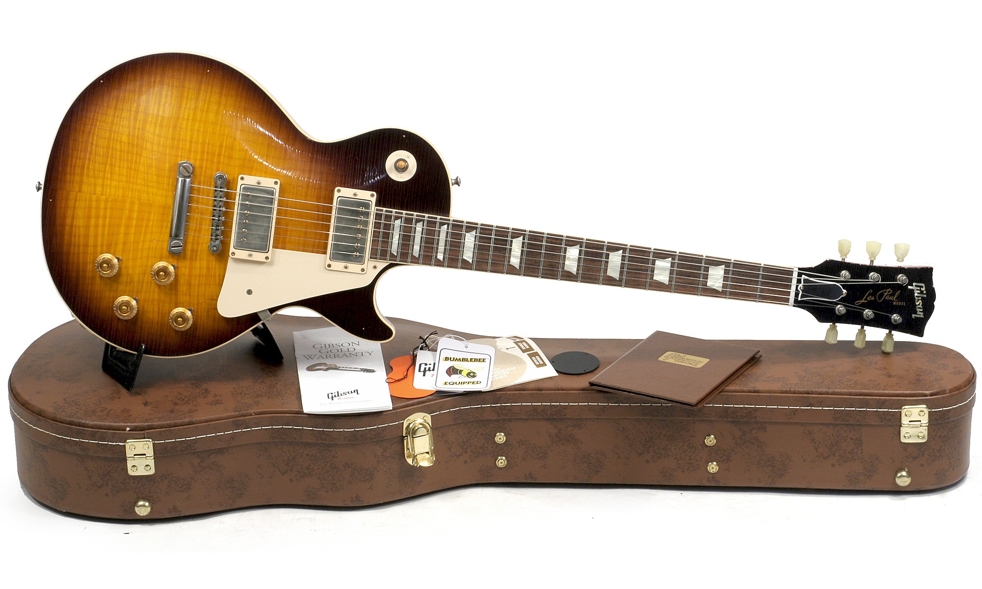 Gibson Custom Shop Les Paul 1960 Reissue 2h Ht Rw - Heavy Aged Bourbon Burst - Enkel gesneden elektrische gitaar - Variation 1