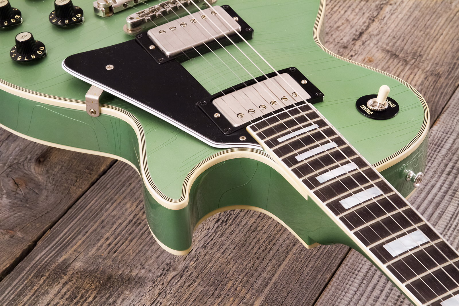 Gibson Custom Shop Les Paul Custom 1968 Reissue 2h Ht Eb - Murphy Lab Light Aging Jade Green - Single cut gitaar - Variation 18