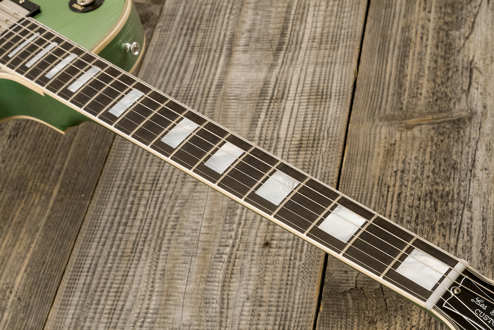 Gibson Custom Shop Les Paul Custom 1968 Reissue 2h Ht Eb - Murphy Lab Light Aging Jade Green - Single cut gitaar - Variation 19
