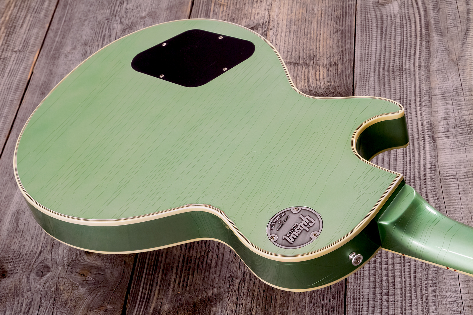 Gibson Custom Shop Les Paul Custom 1968 Reissue 2h Ht Eb - Murphy Lab Light Aging Jade Green - Single cut gitaar - Variation 21