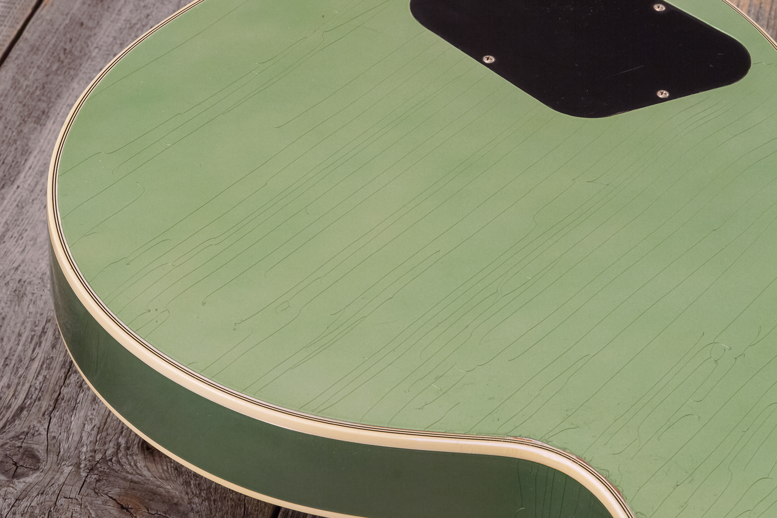 Gibson Custom Shop Les Paul Custom 1968 Reissue 2h Ht Eb - Murphy Lab Light Aging Jade Green - Single cut gitaar - Variation 22