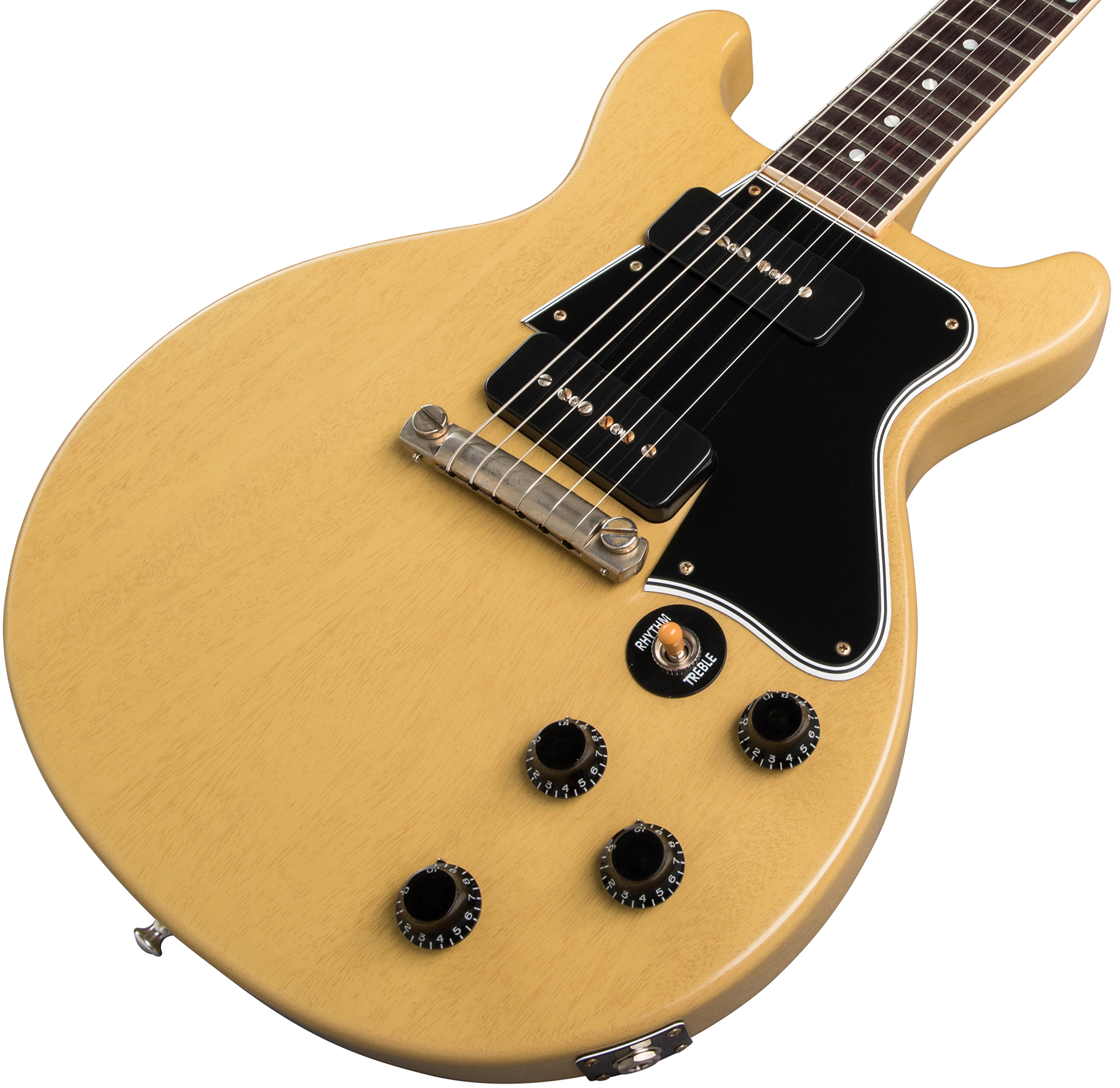 Gibson Custom Shop Les Paul Special 1960 Double Cut Reissue 2p90 Ht Rw - Vos Tv Yellow - Enkel gesneden elektrische gitaar - Variation 3