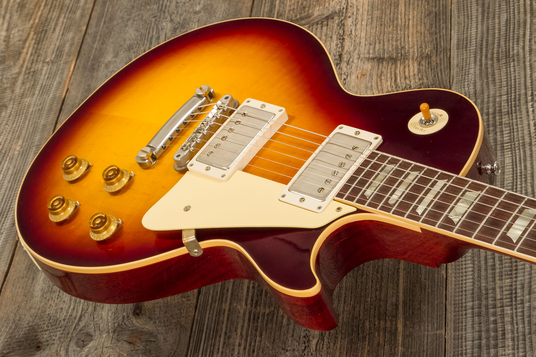 Gibson Custom Shop Les Paul Standard 1958 2h Ht Rw #831395 - Murphy Lab Ultra Light Aged Bourbon Burst - Enkel gesneden elektrische gitaar - Variation