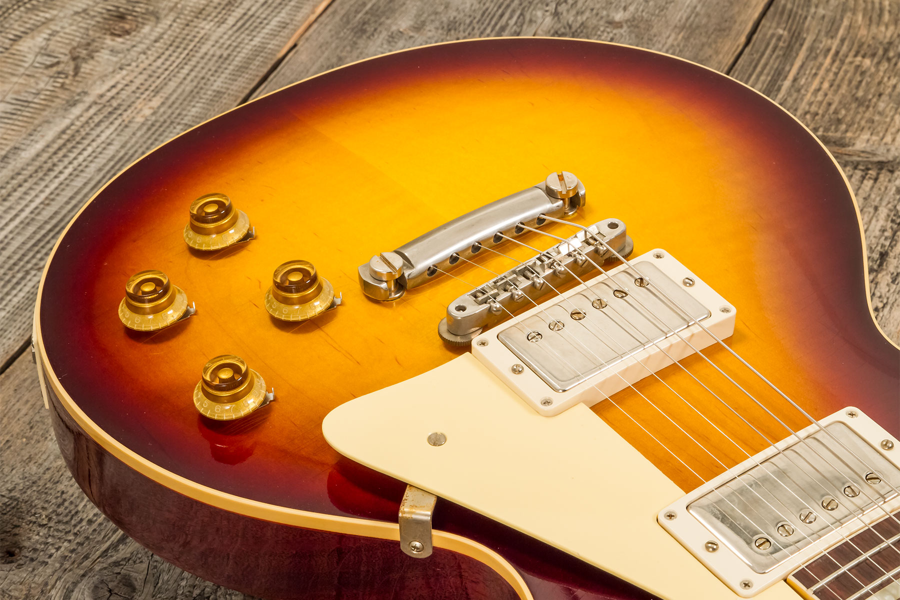 Gibson Custom Shop Les Paul Standard 1958 2h Ht Rw #831395 - Murphy Lab Ultra Light Aged Bourbon Burst - Enkel gesneden elektrische gitaar - Variation