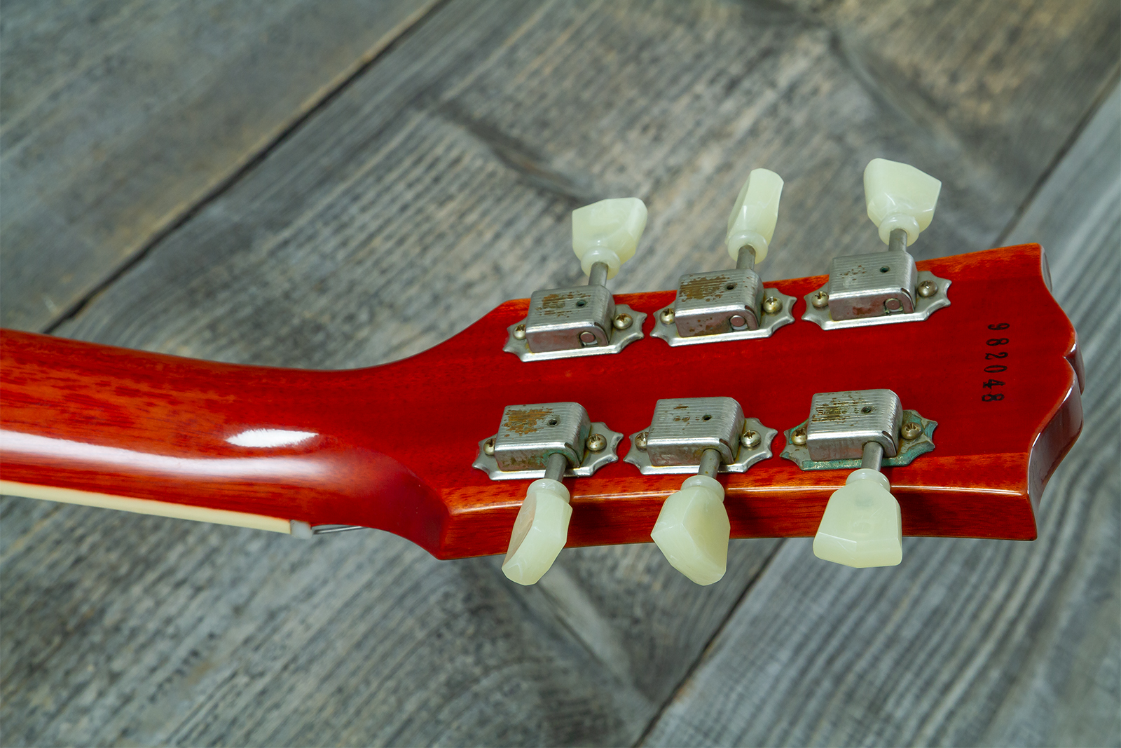 Gibson Custom Shop Les Paul Standard 1959 2h Ht Rw #982048 - Vos Vintage Cherry Sunburst - Single cut gitaar - Variation 10