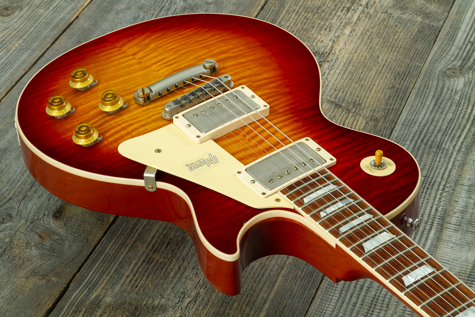 Gibson Custom Shop Les Paul Standard 1959 2h Ht Rw #982048 - Vos Vintage Cherry Sunburst - Single cut gitaar - Variation 2