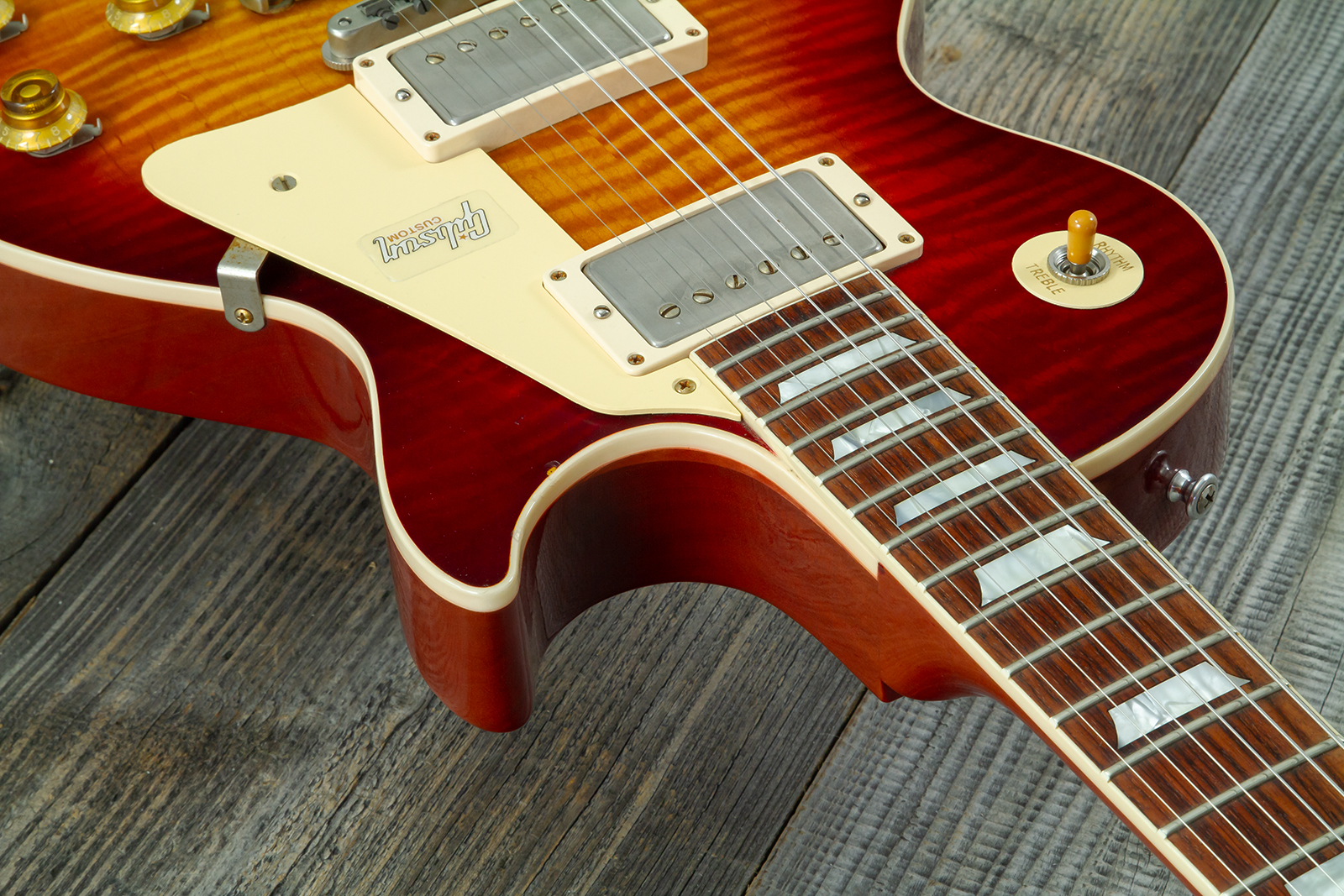 Gibson Custom Shop Les Paul Standard 1959 2h Ht Rw #982048 - Vos Vintage Cherry Sunburst - Single cut gitaar - Variation 4