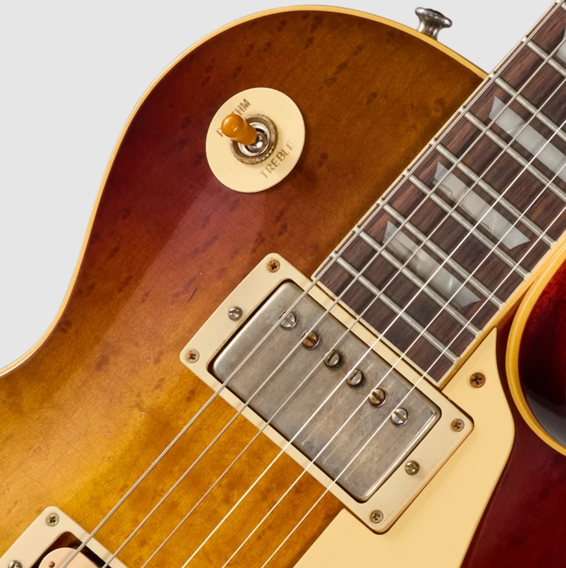 Gibson Custom Shop Les Paul Standard 1959 Birdseye Maple Le Ltd 2h Ht Rw - Murphy Lab Light Aged Peach Tea Burst - Single cut gitaar - Variation 2