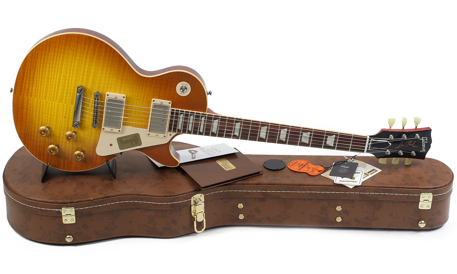 Gibson Custom Shop M2m Les Paul Standard 1959 Reissue 2h Ht Rw #942988 - Aged Iced Tea - Enkel gesneden elektrische gitaar - Variation 1