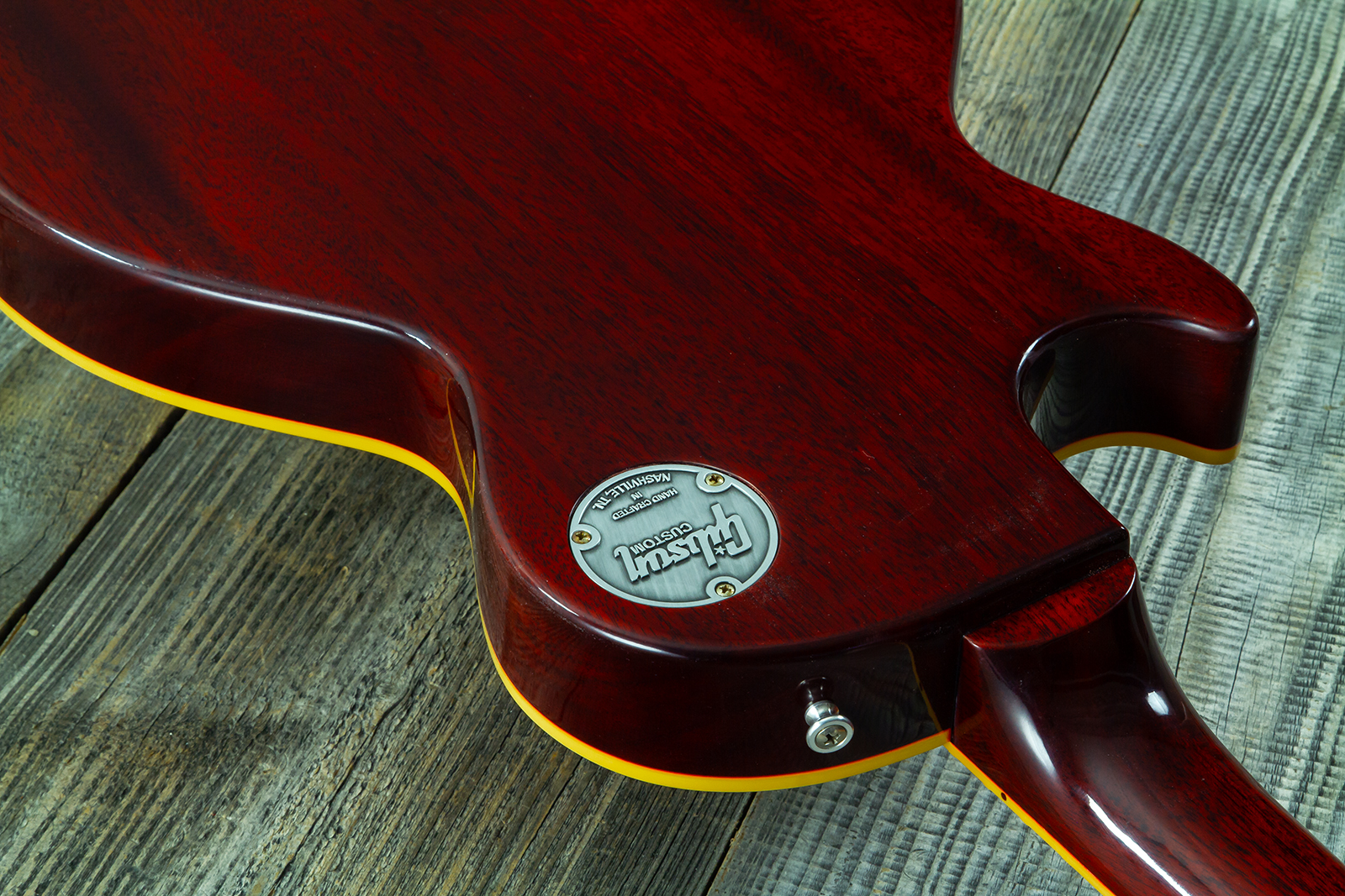 Gibson Custom Shop Les Paul Standard 1960 Reissue 2h Ht Rw #04234 - Vos Tangerine Burst - Single cut gitaar - Variation 12