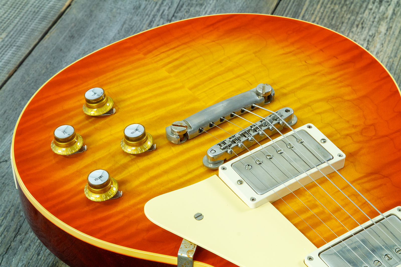 Gibson Custom Shop Les Paul Standard 1960 Reissue 2h Ht Rw #04234 - Vos Tangerine Burst - Single cut gitaar - Variation 7