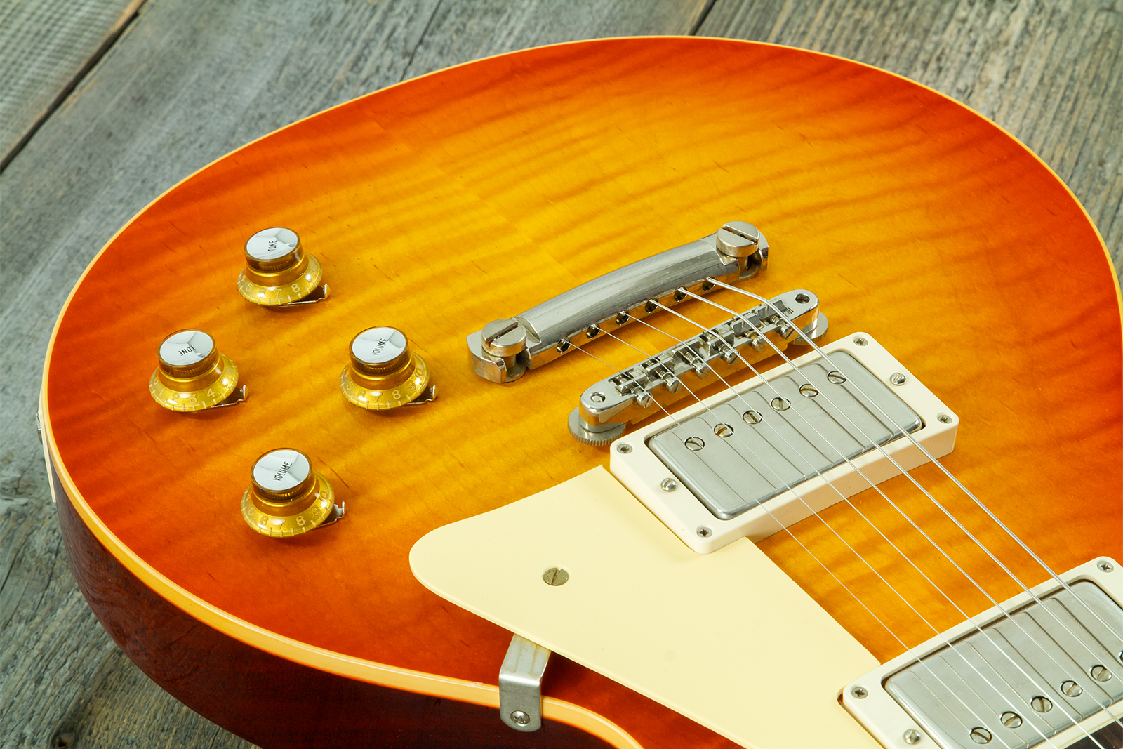 Gibson Custom Shop Les Paul Standard 1960 Reissue 2h Ht Rw #04495 - Vos Tangerine Burst - Single cut gitaar - Variation 3