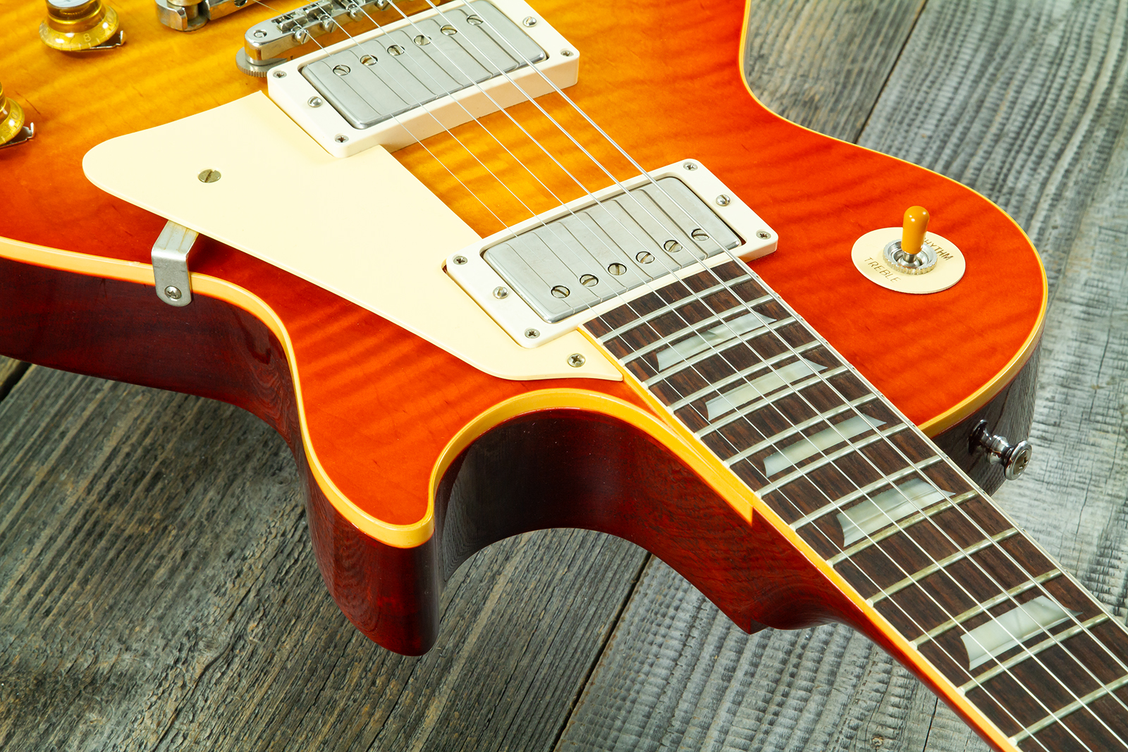 Gibson Custom Shop Les Paul Standard 1960 Reissue 2h Ht Rw #04495 - Vos Tangerine Burst - Single cut gitaar - Variation 4