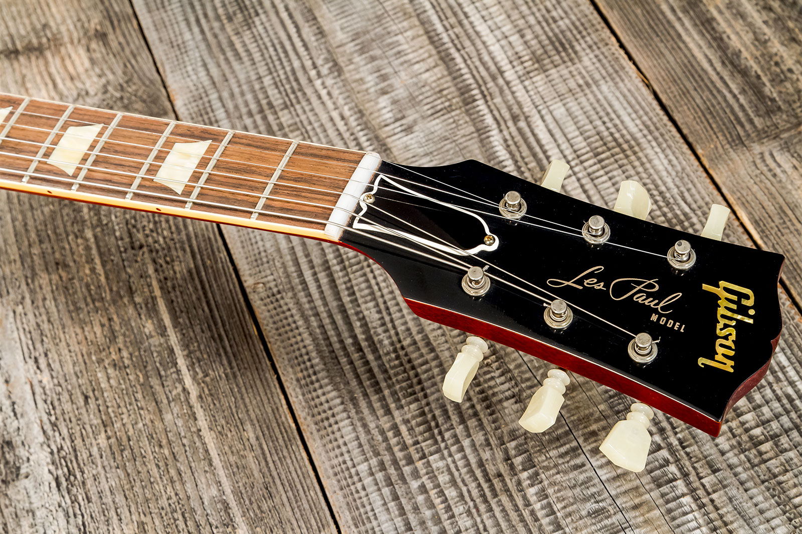 Gibson Custom Shop Les Paul Standard 1960 Reissue Lh Gaucher 2h Ht Rw #09122 - Vos Tangerine Burst - Linkshandige elektrische gitaar - Variation 7