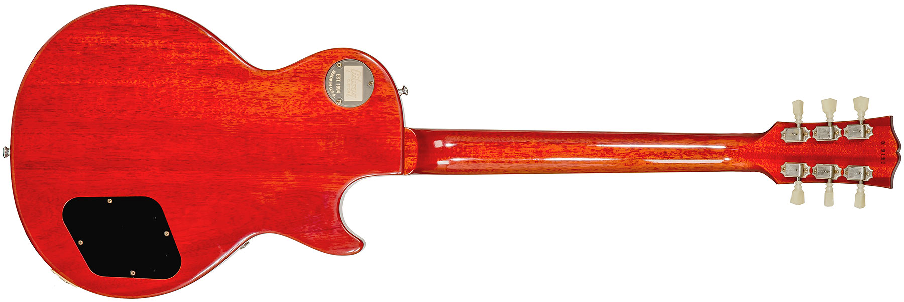 Gibson Custom Shop Les Paul Standard 1960 Reissue Lh Gaucher 2h Ht Rw #09122 - Vos Tangerine Burst - Linkshandige elektrische gitaar - Variation 1