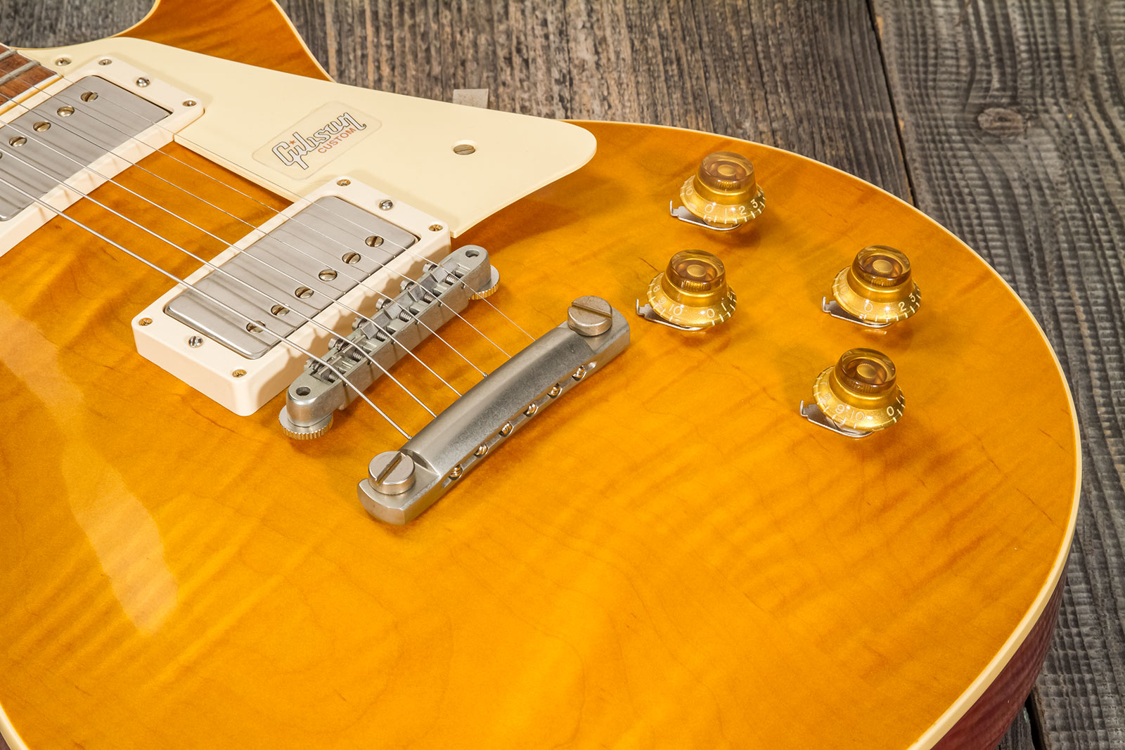 Gibson Custom Shop Les Paul Standard Burstdriver 2h Ht Rw #871130 - Vos Amber Ale - Enkel gesneden elektrische gitaar - Variation 5