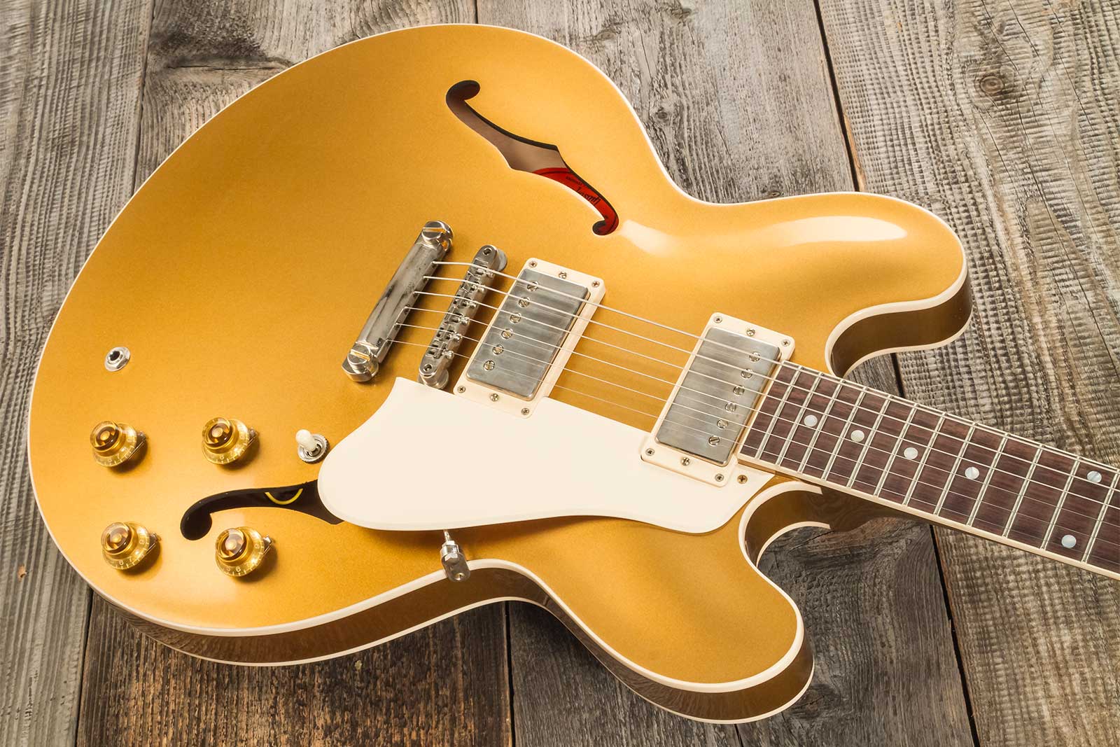 Gibson Custom Shop M2m Es-335 1959 2h Ht Rw #a940098 - Vos Double Gold - Semi hollow elektriche gitaar - Variation 2