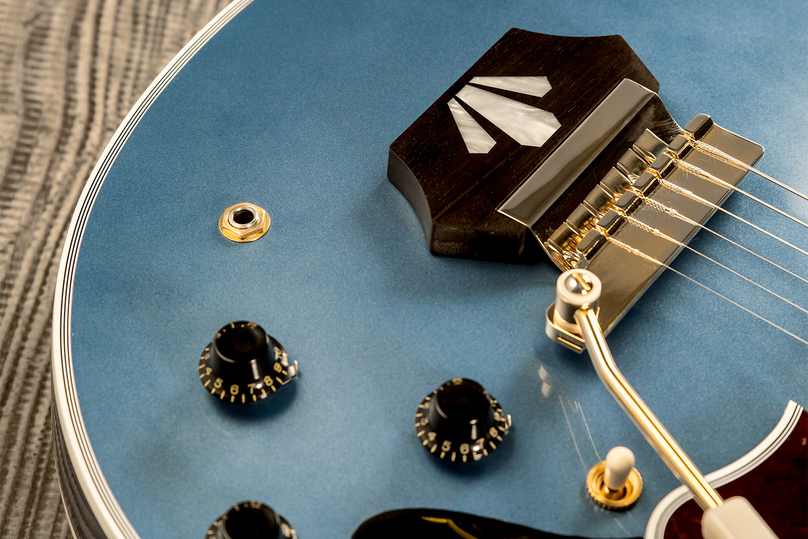 Gibson Custom Shop M2m Es-355 Maestro 2h Trem Eb #a940193 - Vos Pelham Blue - Hollow bodytock elektrische gitaar - Variation 3