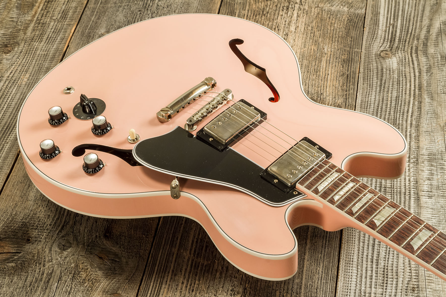 Gibson Custom Shop M2m Es345 1964 2h Ht Rw #140689 - Vos Antique Shell Pink - Semi hollow elektriche gitaar - Variation 3