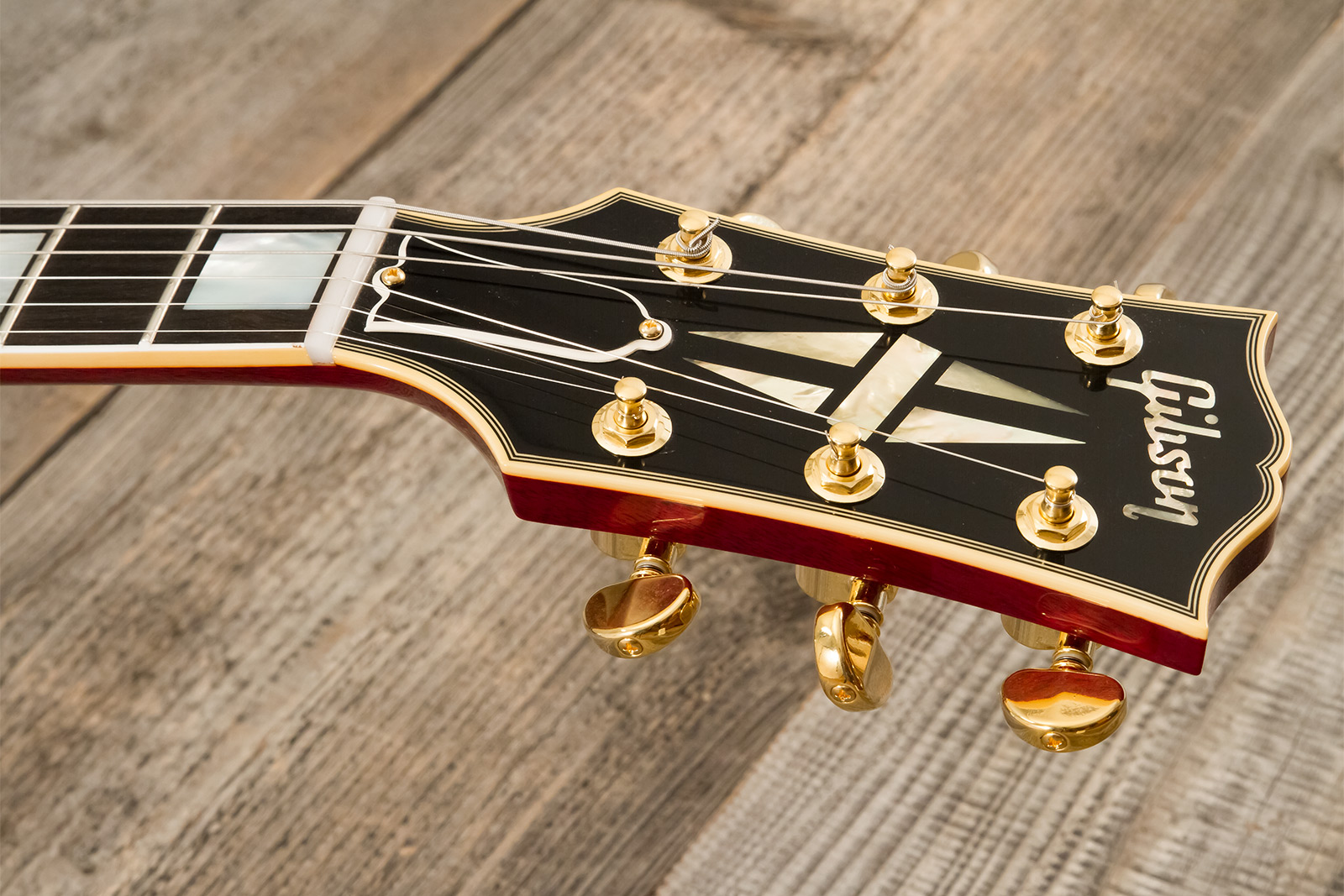 Gibson Custom Shop M2m Es355 1959 Bigsby Custom Made Plate 2h Trem Eb #a950134 - Vos 60s Cherry - Semi hollow elektriche gitaar - Variation 6