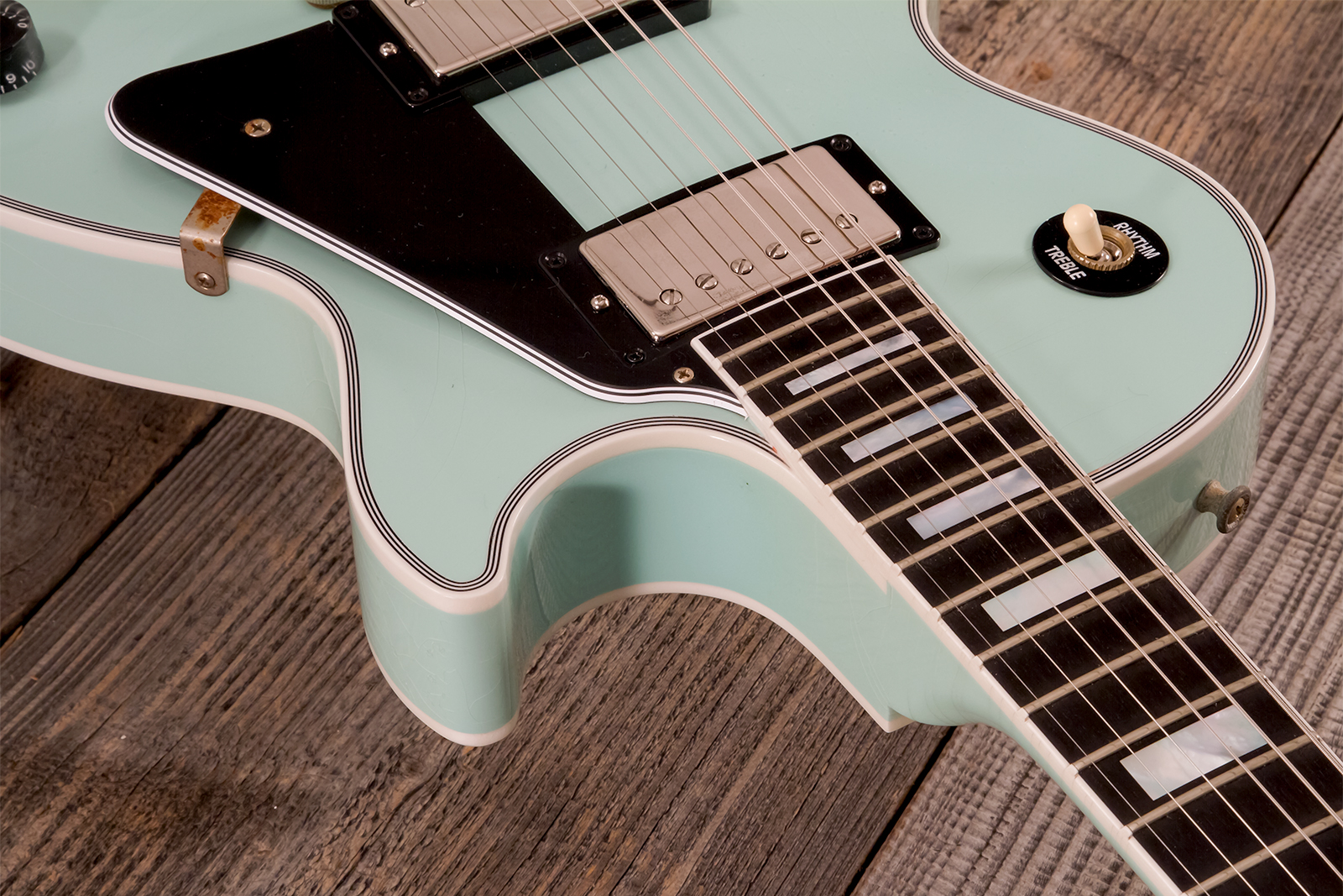 Gibson Custom Shop M2m Les Paul Custom 2h Ht Eb #cs501799 - Murphy Lab Aged Kerry Green - Single cut gitaar - Variation 4