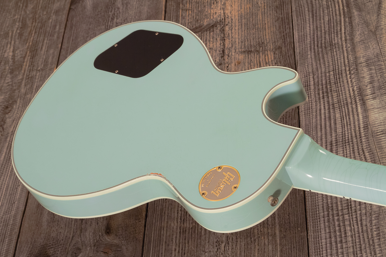 Gibson Custom Shop M2m Les Paul Custom 2h Ht Eb #cs501799 - Murphy Lab Aged Kerry Green - Single cut gitaar - Variation 7