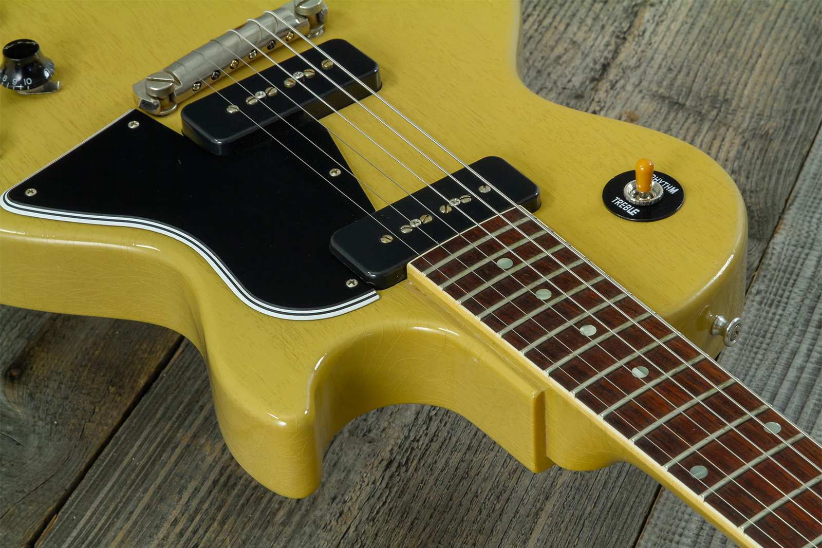 Gibson Custom Shop M2m Les Paul Special 1957 Single Cut Reissue P90 Ht Rw #70554 - Light Aged Tv - Single cut gitaar - Variation 12