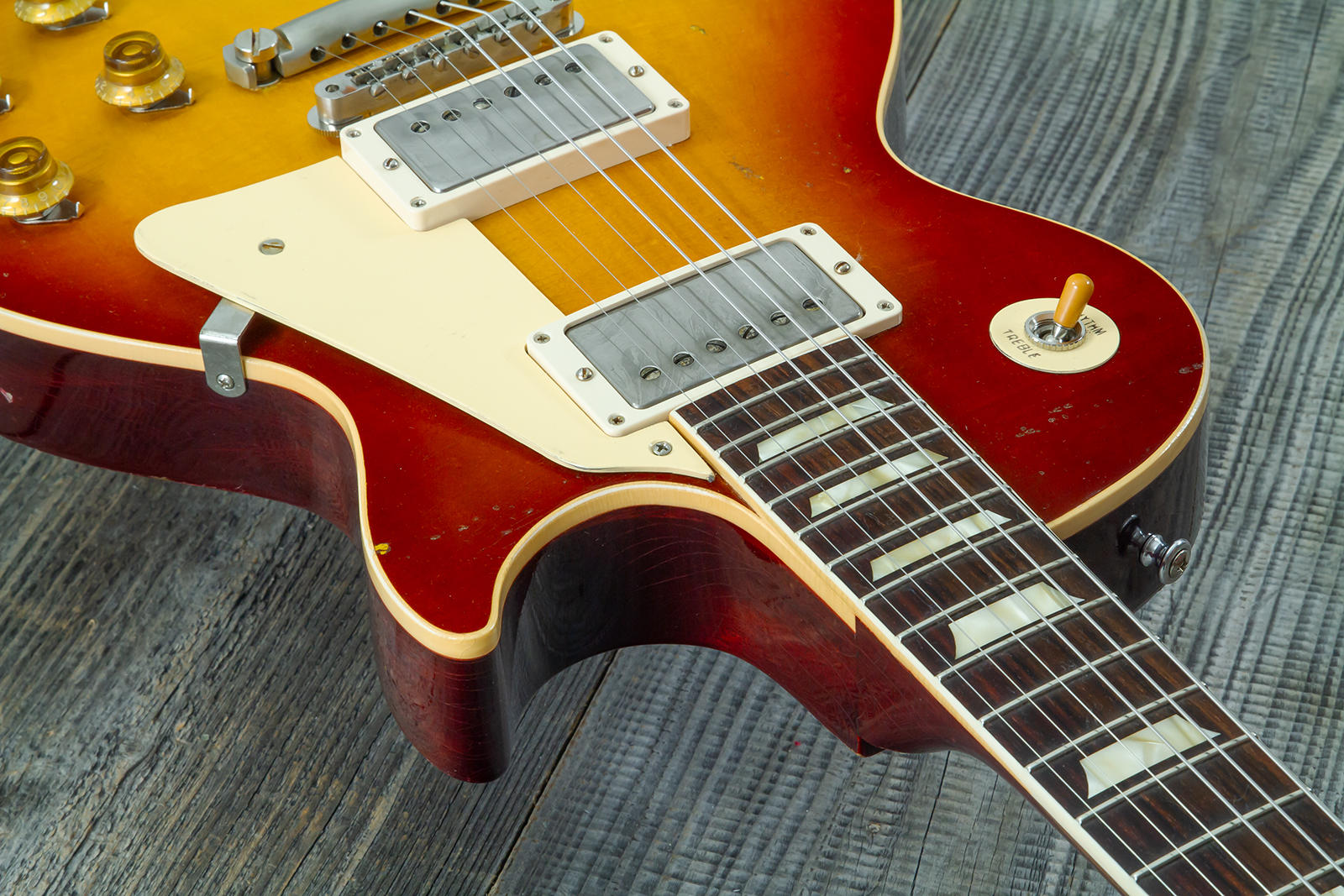 Gibson Custom Shop M2m Les Paul Standard 1958 2h Ht Rw #80780 - Heavy Aged '58 Burst - Single cut gitaar - Variation 10
