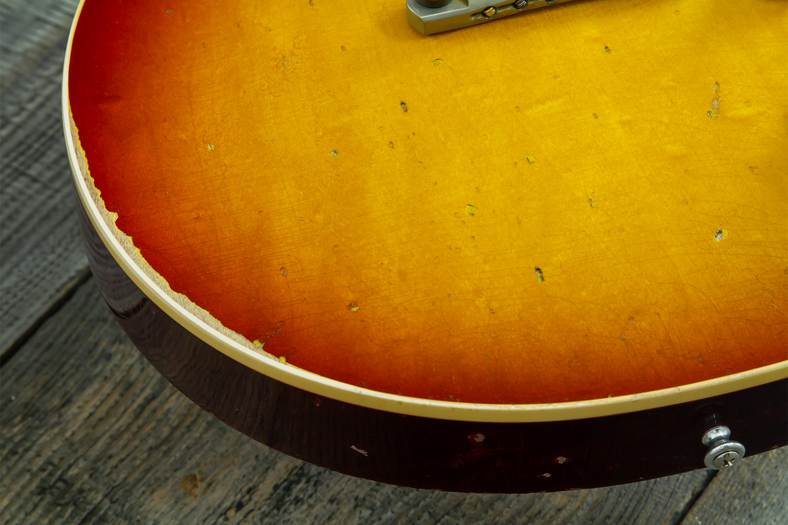 Gibson Custom Shop M2m Les Paul Standard 1958 2h Ht Rw #80780 - Heavy Aged '58 Burst - Single cut gitaar - Variation 11