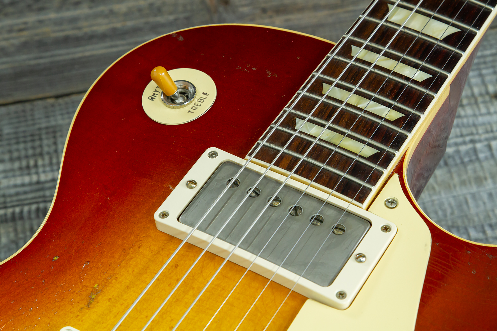 Gibson Custom Shop M2m Les Paul Standard 1958 2h Ht Rw #80780 - Heavy Aged '58 Burst - Single cut gitaar - Variation 13