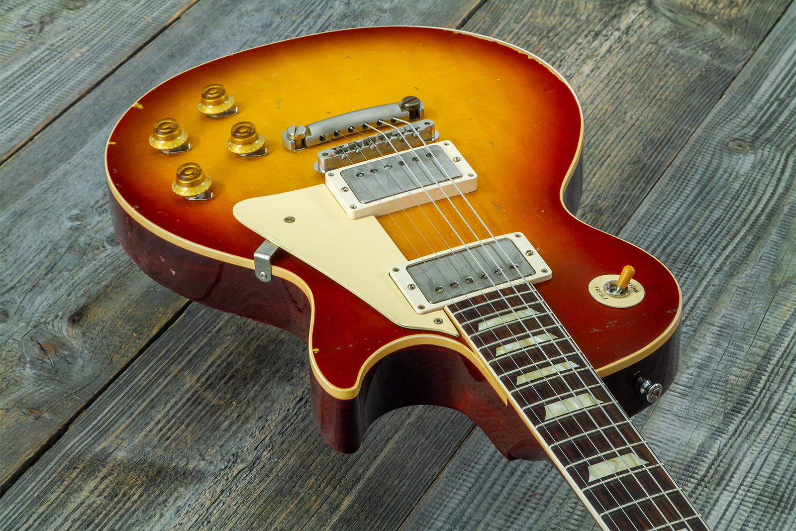 Gibson Custom Shop M2m Les Paul Standard 1958 2h Ht Rw #80780 - Heavy Aged '58 Burst - Single cut gitaar - Variation 8