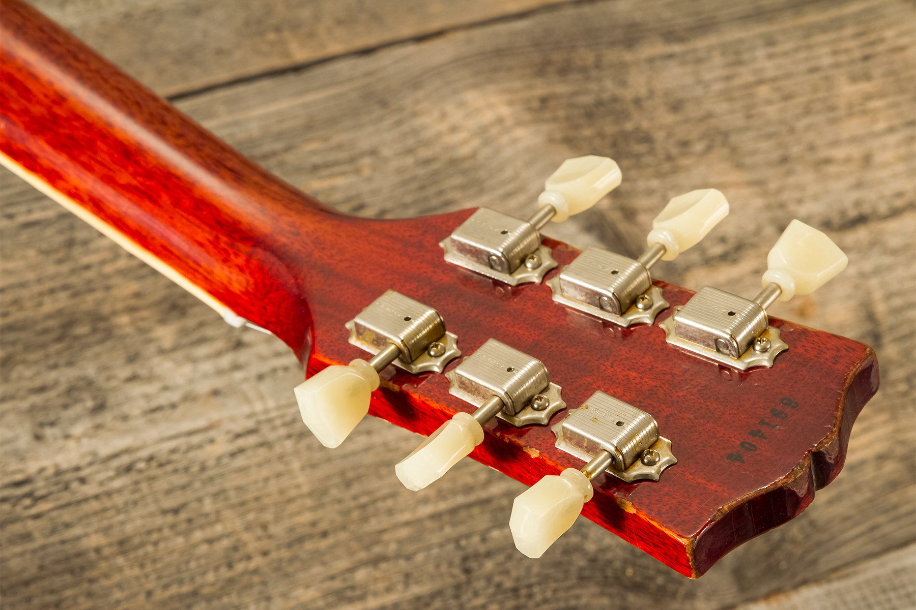 Gibson Custom Shop M2m Les Paul Standard 1958 2h Ht Rw #891404 - Heavy Aged '58 Burst - Enkel gesneden elektrische gitaar - Variation 10