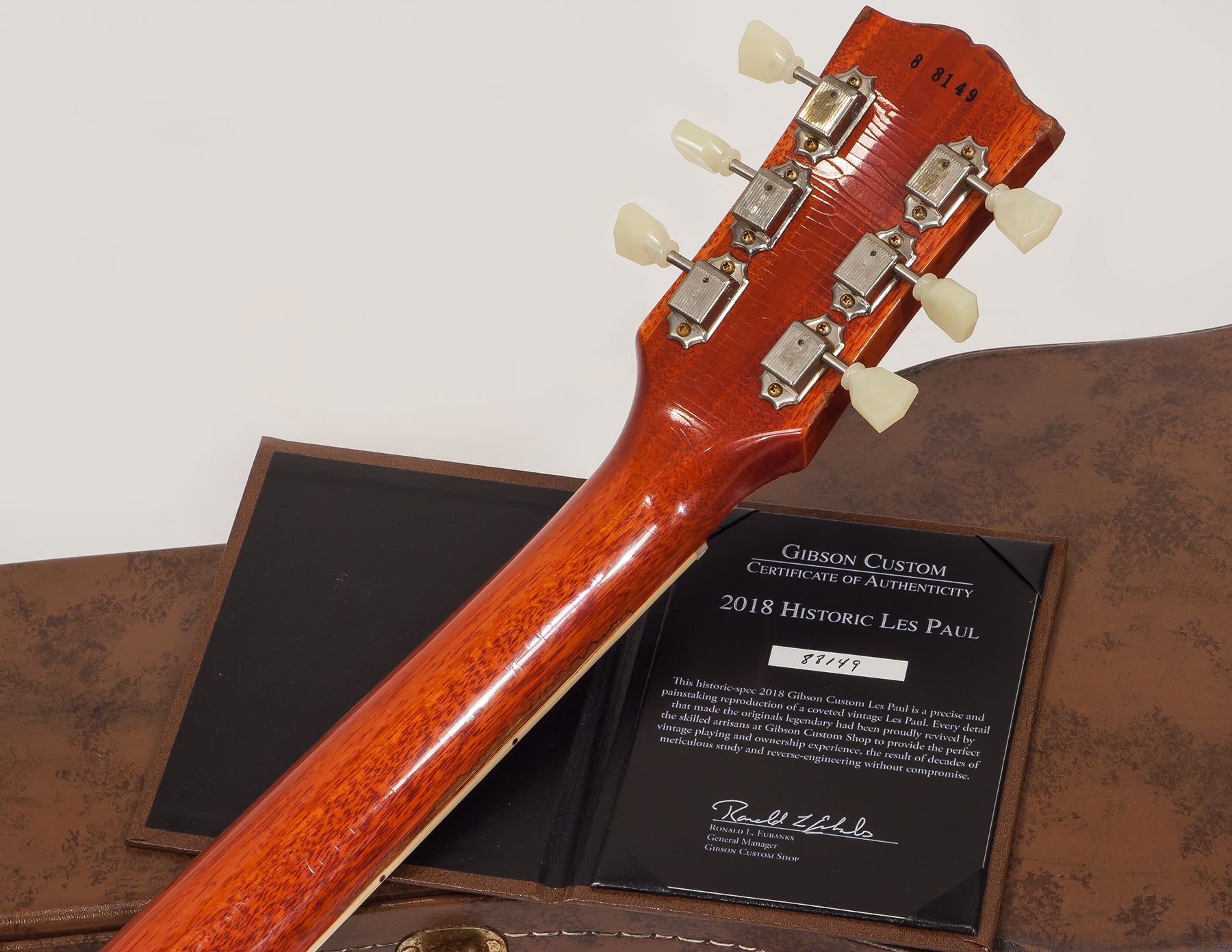 Gibson Custom Shop M2m Les Paul Standard 1958 2h Ht Rw #88149 - Heavy Aged Kentucky Bourbon Fade - Enkel gesneden elektrische gitaar - Variation 5