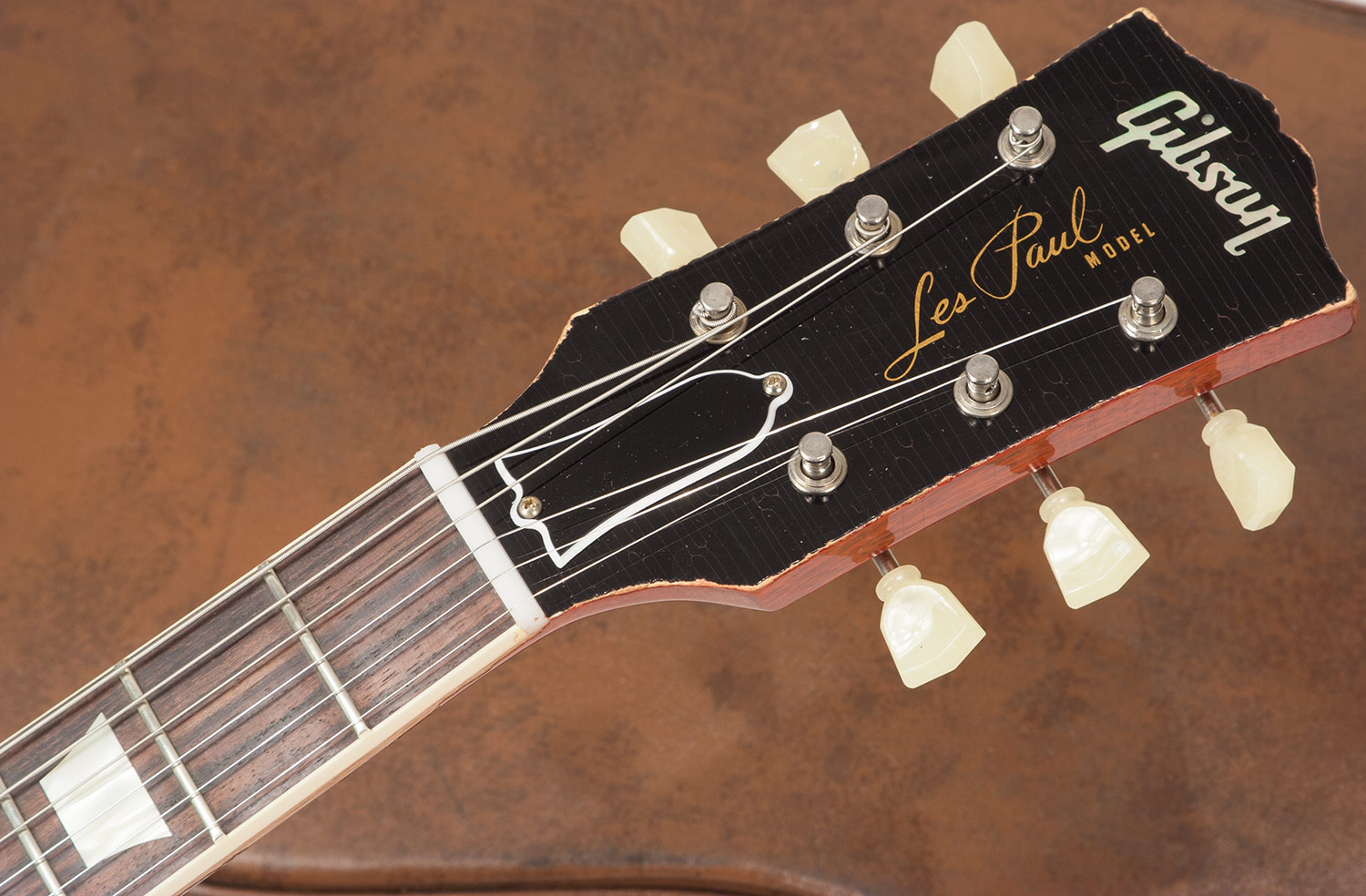Gibson Custom Shop M2m Les Paul Standard 1958 2h Ht Rw #r862322 - Aged Bourbon Burst - Enkel gesneden elektrische gitaar - Variation 6